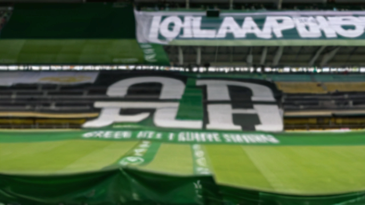 Celtic Fans Celebrate League Victory with Magnificent Four Stand Display